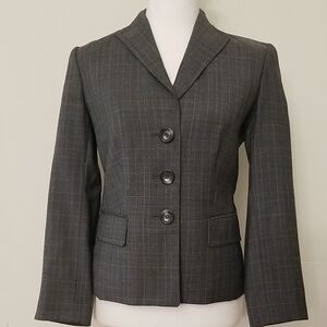 ANN Taylor Gray Plaid Blazer